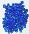 100 4x6mm Transparent Sapphire Drop Beads